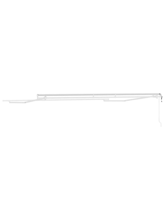 Varikatus manuaalne valge 4 × 3 m metall