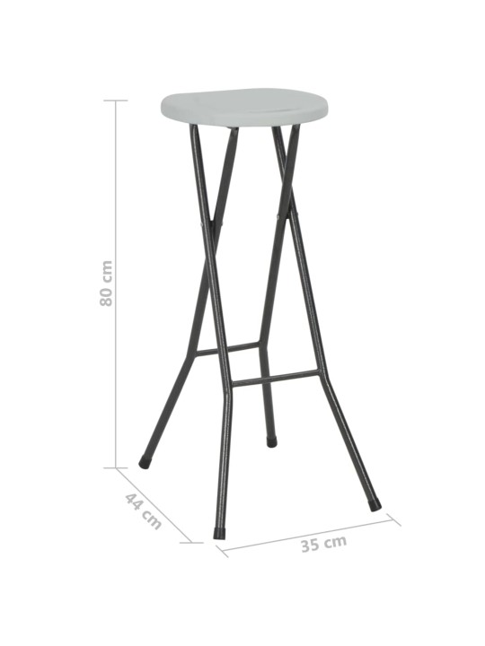 KOKKUPANDAVAD BAARITOOLID, 2 TK, HDPE JA TERAS, VALGE