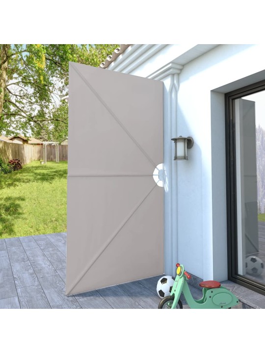 Kokkupandav terrassi külgmarkiis kreemjasvalge 300 x 150 cm