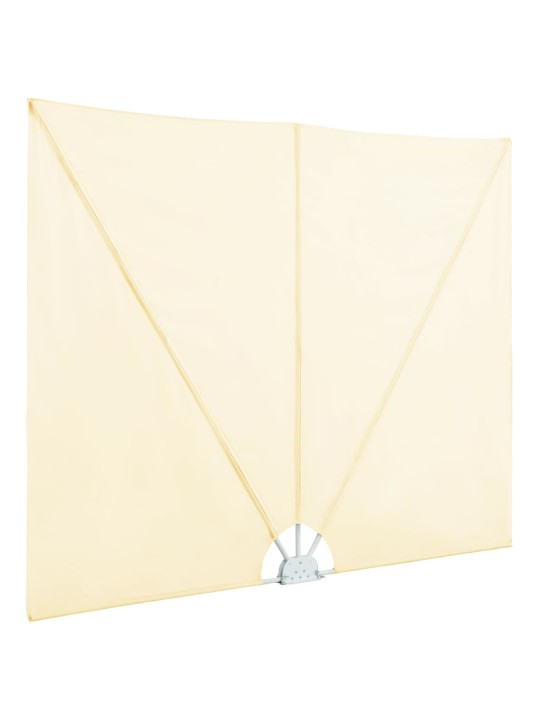 Kokkupandav terrassi külgmarkiis kreemjasvalge 300 x 150 cm