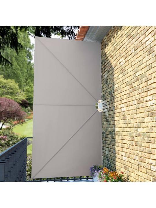 Kokkupandav terrassi külgmarkiis kreemjasvalge 400 x 200 cm