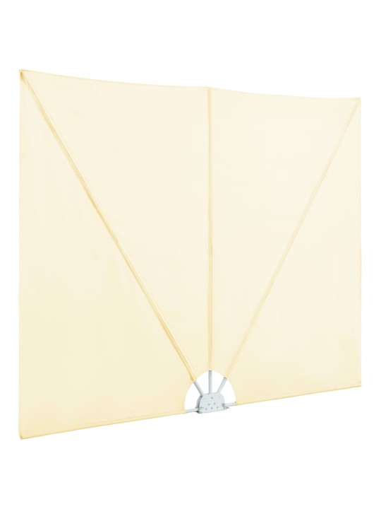 Kokkupandav terrassi külgmarkiis kreemjasvalge 400 x 200 cm
