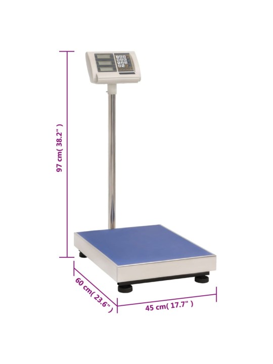 Digitaalne platvormkaal 300 kg laetava akuga