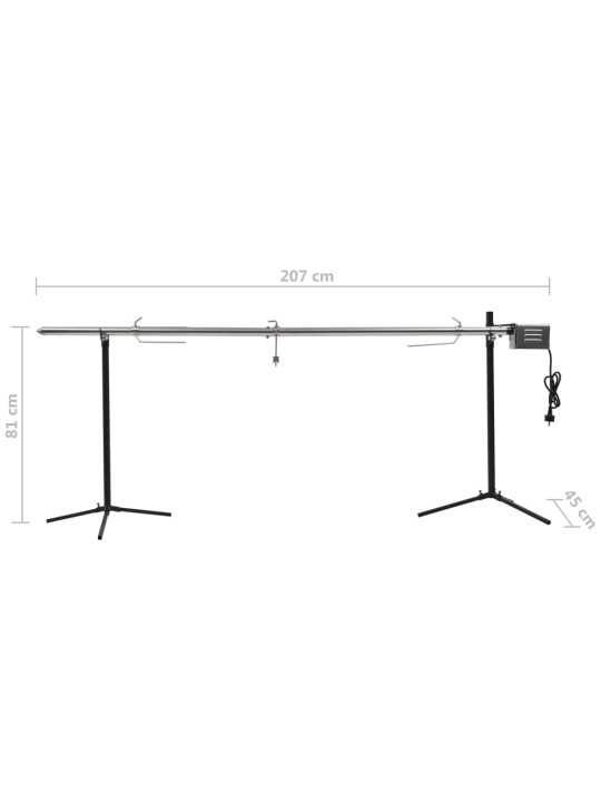 AUTOMAATNE GRILL, MOOTORIGA, ROOSTEVABA TERAS 207 X 45 X 81 CM