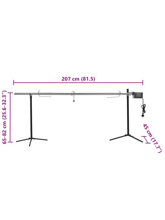 AUTOMAATNE GRILL, MOOTORIGA, ROOSTEVABA TERAS 207 X 45 X 81 CM