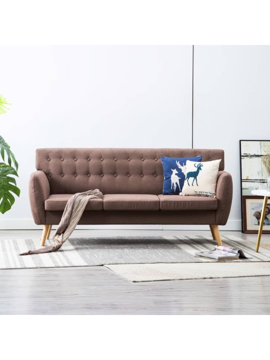 3-KOHALINE DIIVAN, KANGAPOLSTER, 172 X 70 X 82 CM, PRUUN