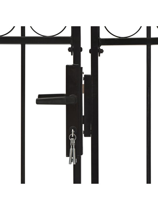 KAHEPOOLNE KUMERA ÜLAOSAGA AIAVÄRAV, TERAS, 400 X 175 CM, MUST