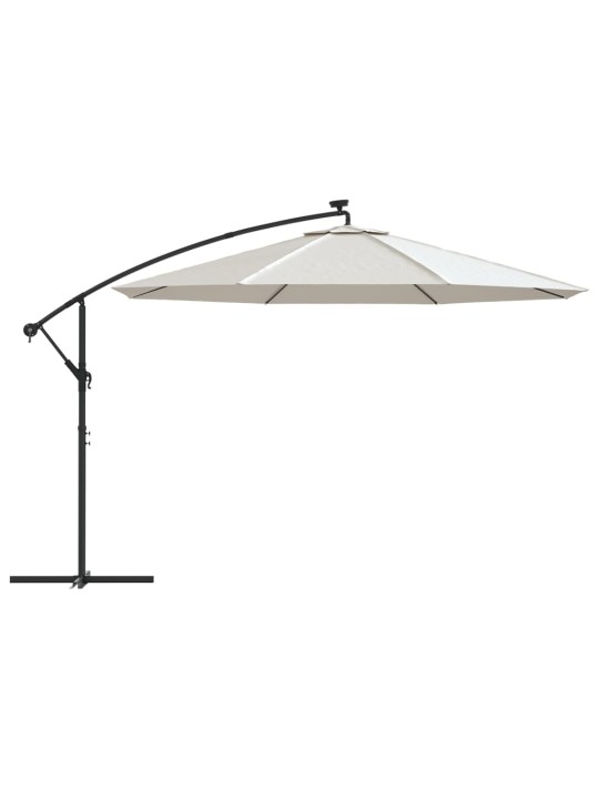 KONSOOLDISAINIGA PÄIKESEVARI LED, METALLPOST, 350 CM LIIVAKARVA