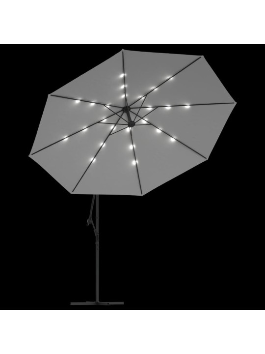 KONSOOLDISAINIGA PÄIKESEVARI LED, METALLPOST, 350 CM LIIVAKARVA