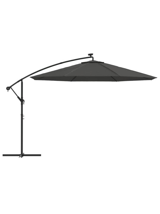 KONSOOLDISAINIGA PÄIKESEVARI LED, METALLPOST, 350 CM ANTRATSIIT