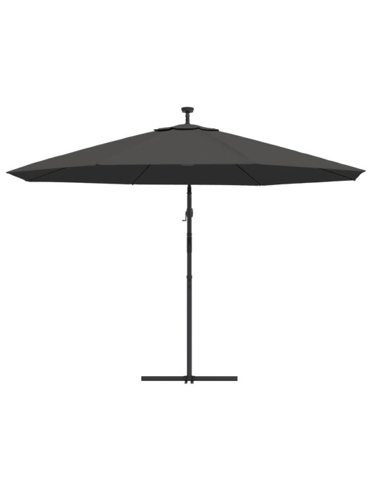 KONSOOLDISAINIGA PÄIKESEVARI LED, METALLPOST, 350 CM ANTRATSIIT
