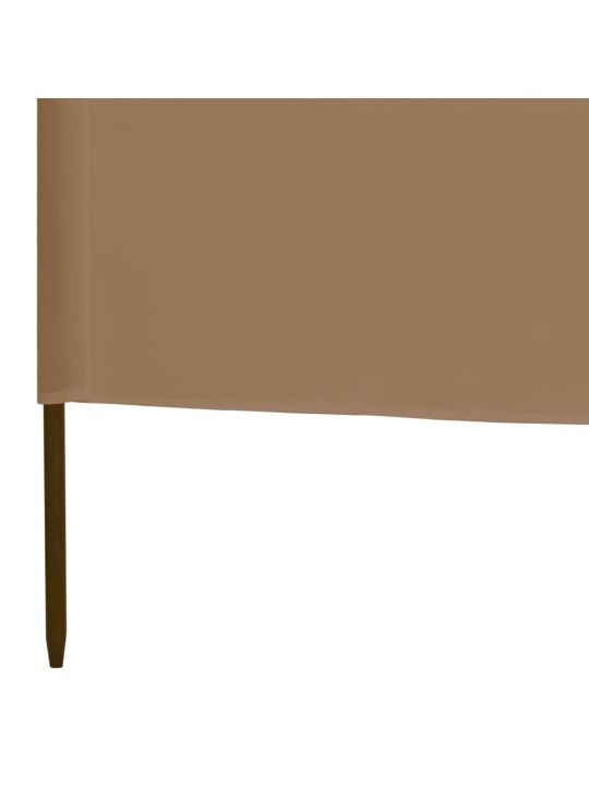 Tuulekaitse sein 3 paneelist, kangas, 400 x 120 cm pruunikashall