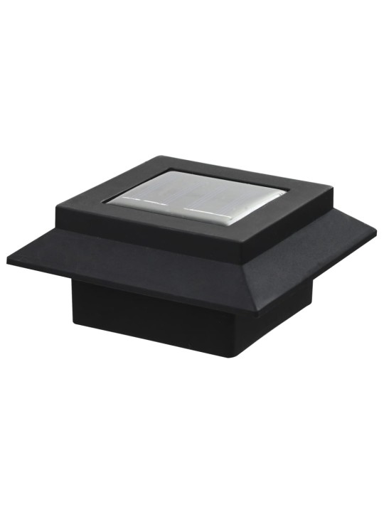 Päikesepatareiga aiavalgustid 6 tk led ruudukujuline 12 cm must