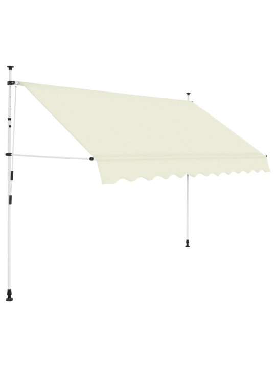 Käsitsi sissetõmmatav varikatus, 300 cm, kreemjasvalge