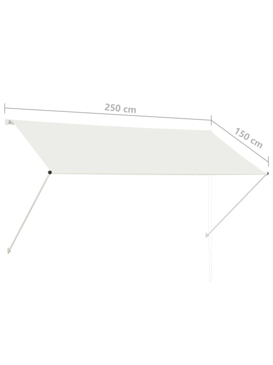 Kokkupandav varikatus, 250 x 150 cm, kreemjas