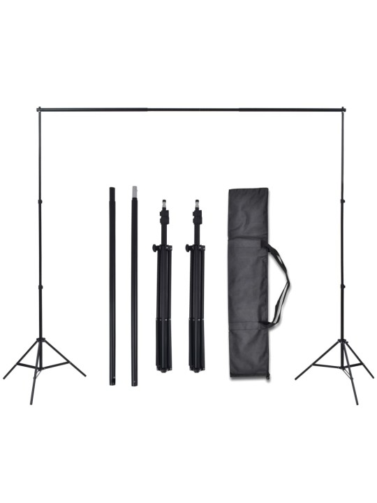 FOTOSTUUDIO KOMPLEKT 3 TAUSTA JA REGULEERITAVA RAAMIGA 3 X 6 M
