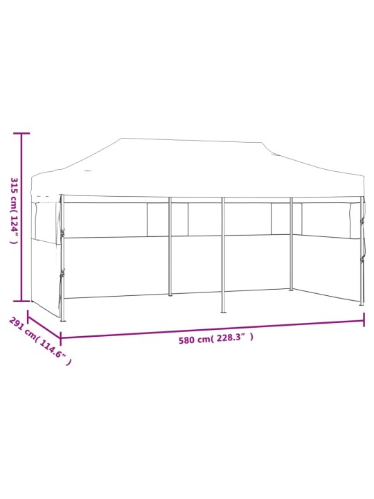 Kokkupandav pop-up peotelk külgseintega, 3 x 6 m antratsiithall