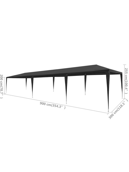 Peotelk 3 x 9 m, pe, antratsiithall