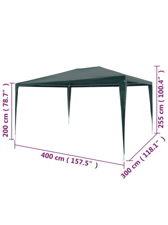 Peotelk 3 x 4 m, pe, roheline