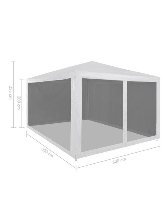 Peotelk 4 võrgust külgseinaga, 3 x 3 m