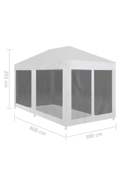 Peotelk 6 võrgust külgseinaga, 6 x 3 m