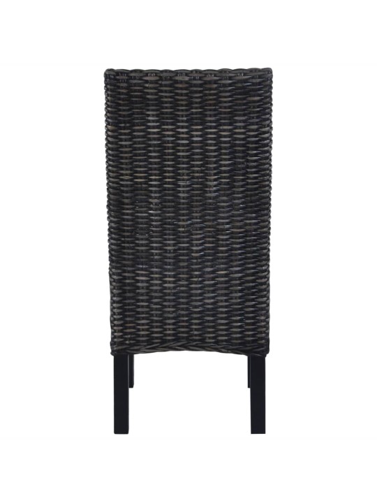 Söögitoolid 6 tk, must, kubu rotang ja mangopuit