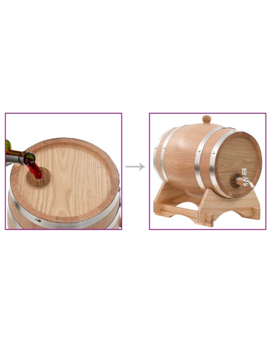 Veinivaat kraaniga, tammepuit, 6 l