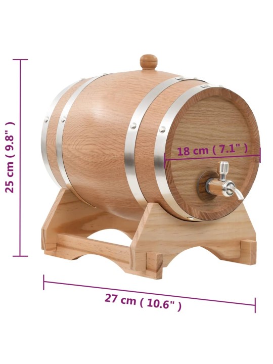 Veinivaat kraaniga, tammepuit, 6 l