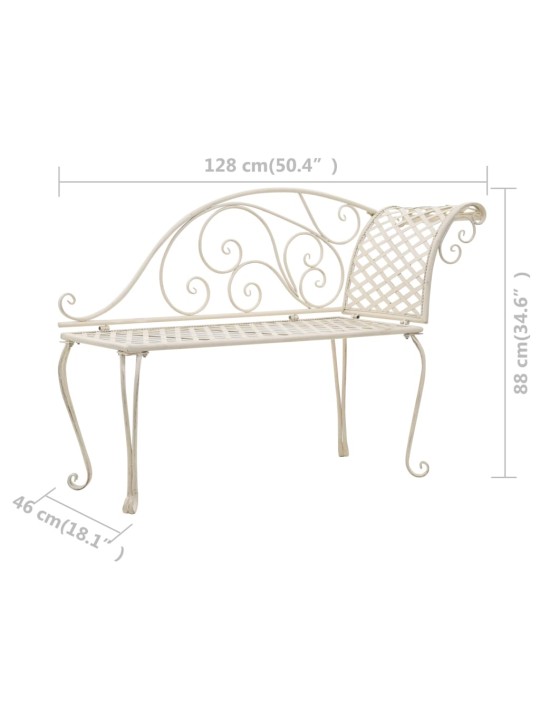 Aia lamamistool 128 cm, metall, antiikvalge