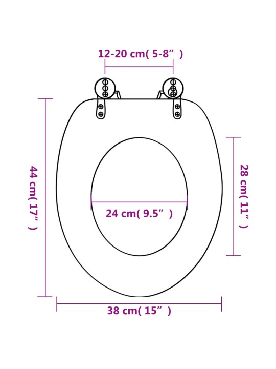 Wc prill-laud vaikselt sulguv, mdf, meritähe disainiga