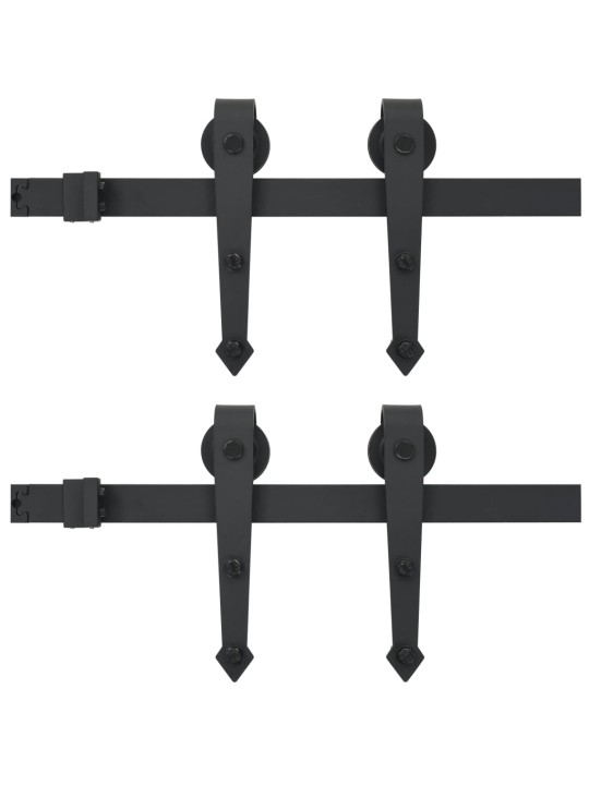 Liugukse tarvikute komplekt 2 x 183 cm teras, must