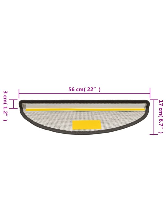 15 tk trepimatid, tumehall, 56 x 17 x 3 cm