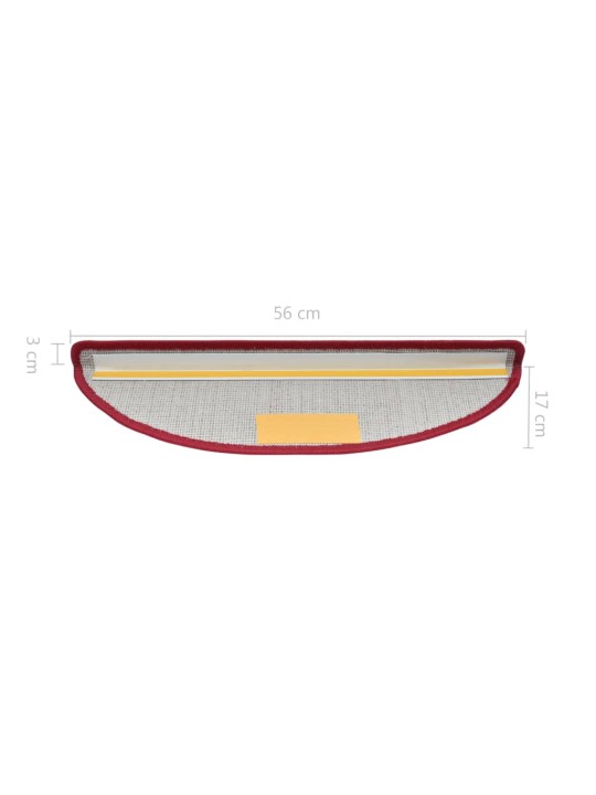 15 tk trepimatid, bordoopunane, 56 x 17 x 3 cm