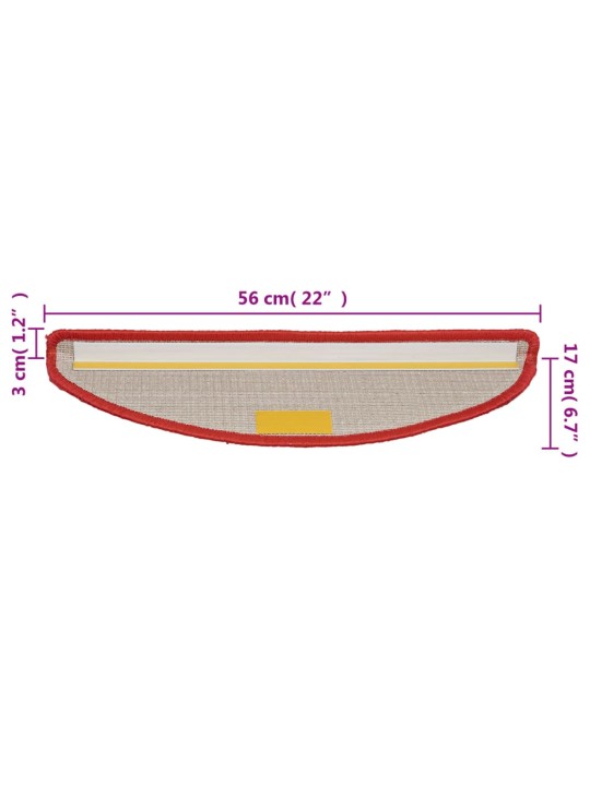 Trepivaibad 15 tk, punane, 56 x 17 x 3 cm