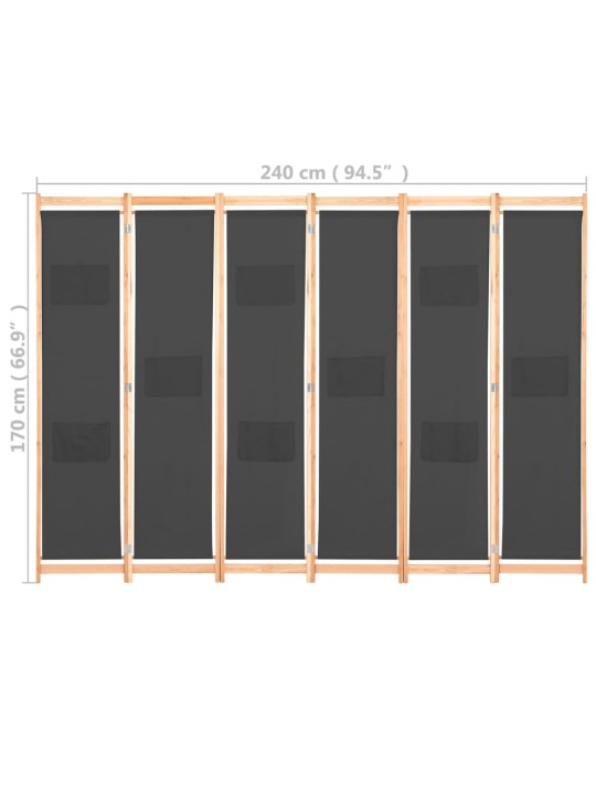 6 paneeliga sirm, hall, 240 x 170 x 4 cm, kangas