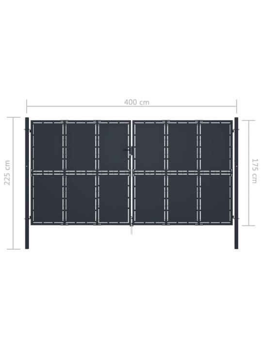 Aiavärav, teras, 400 x 175 cm, antratsiithall