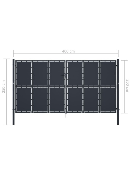 Aiavärav, teras, 400 x 200 cm, antratsiithall