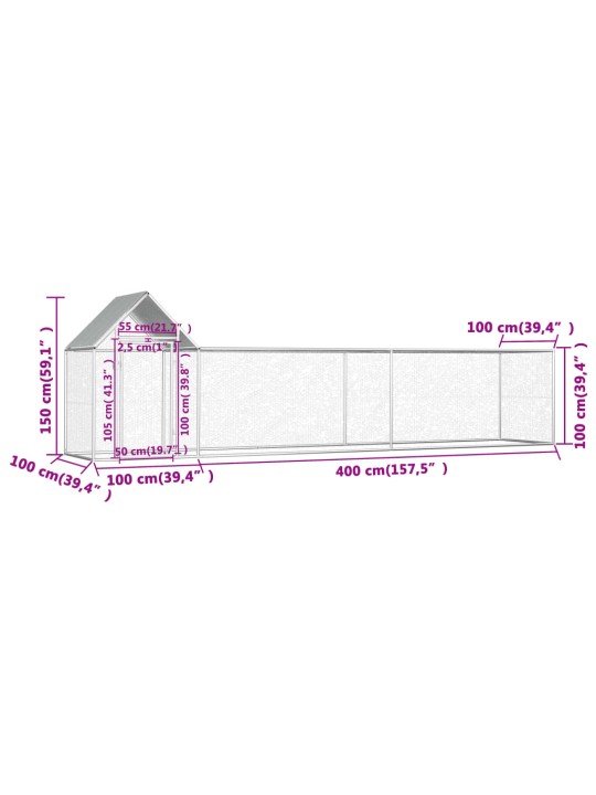 Kanakuut, 5x1x1,5 m, tsingitud teras