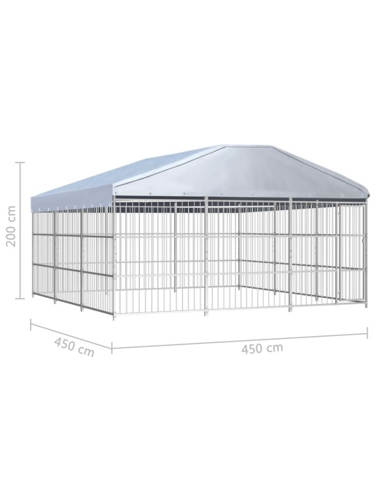 Katusega koeraaed, 450 x 450 x 200 cm