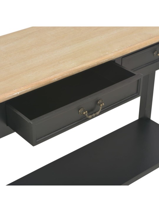 Konsoollaud, must, 110 x 35 x 80 cm, puit