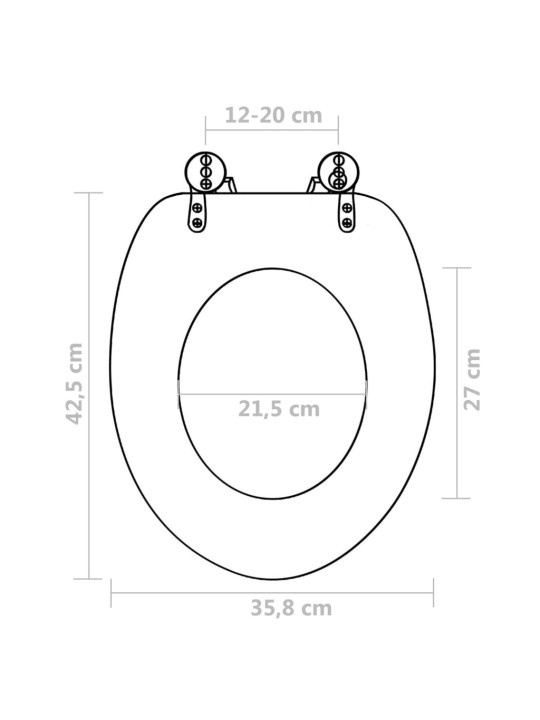 Prill-lauad kaantega, 2 tk, MDF, pruun