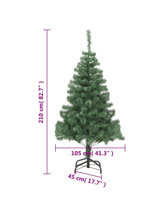 Kunstkuusk terasest alusega 210 cm, 910 oksa