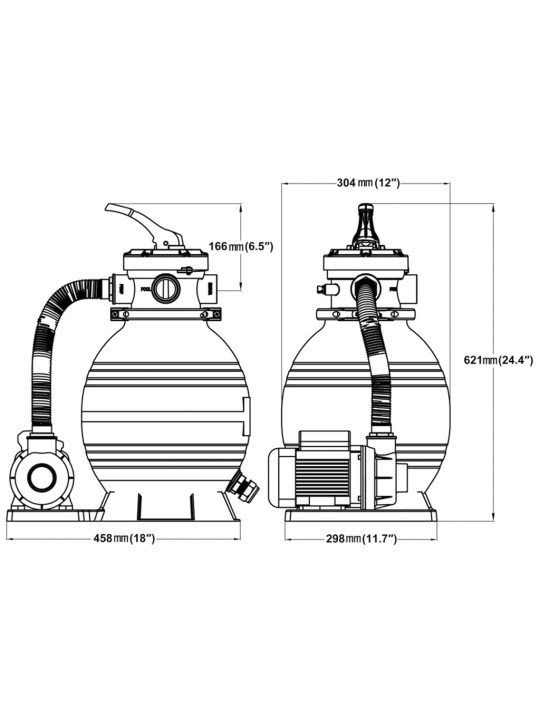 Liiva filterpump 400 w 11000 l/h