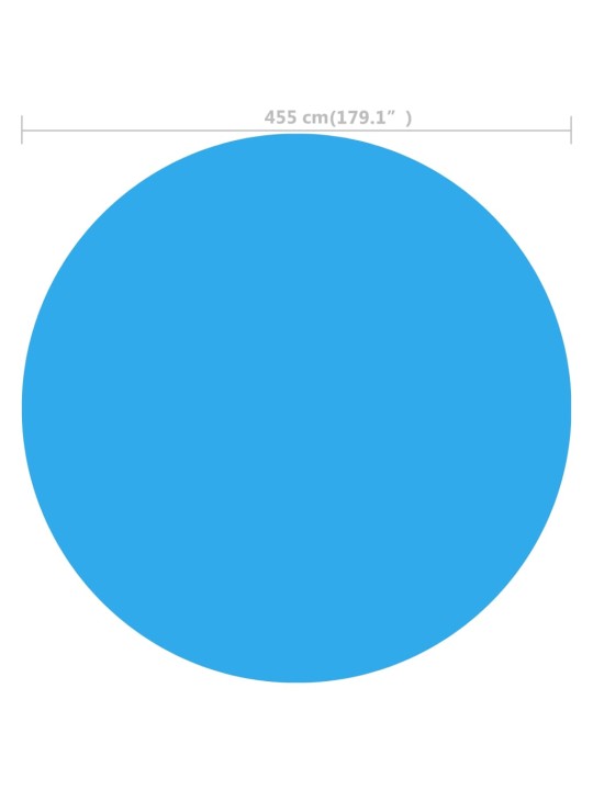 Ujuv ümar päikeseenergiat kasutav basseinikile, 455 cm, sinine