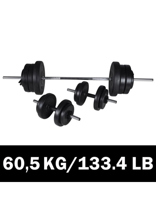 Kang + 2 hantlit ketastega 60,5 kg