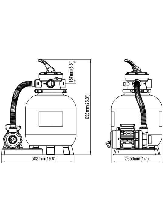 Liiva filterpump 600 w 17000 l/h