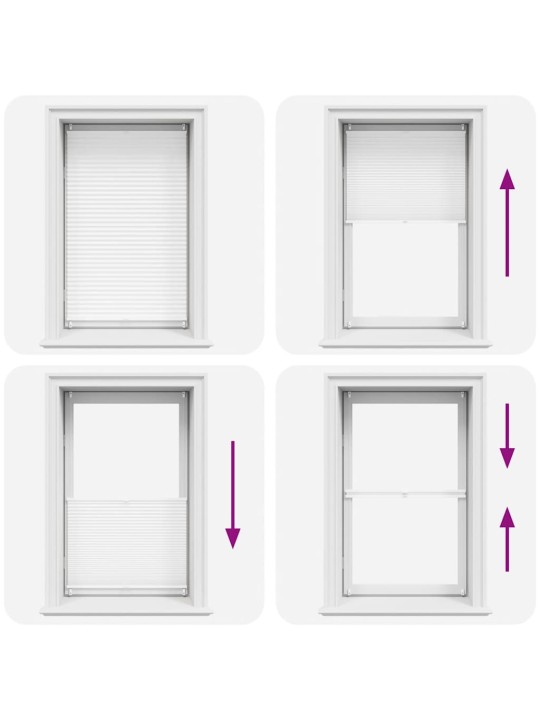 Plisseekardin 70 x 100 cm valge