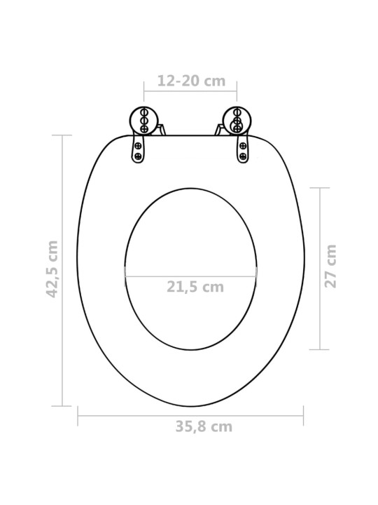 Wc prill-laud mdf, lihtne disain, valge