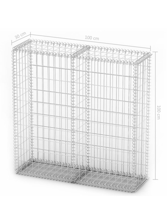 Kaantega gabioon, tsingitud traat 100 x 100 x 30 cm