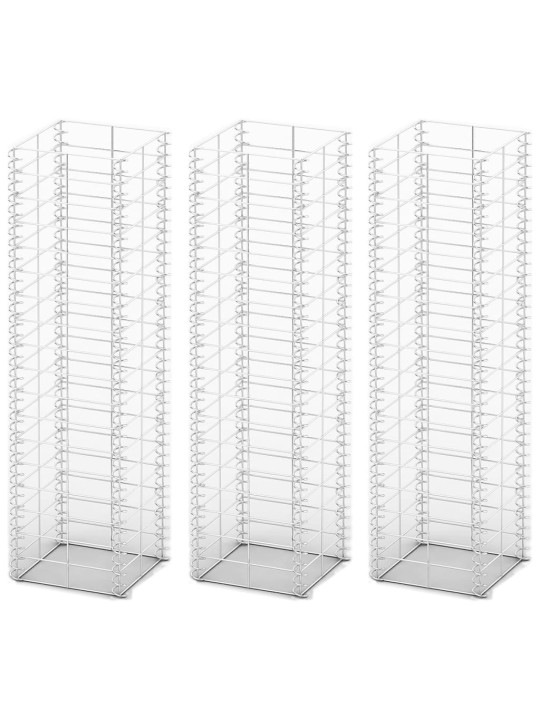 Gabioonide komplekt, 3 tk, tsingitud traat 25 x 25 x 100 cm